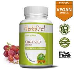 Grape Seed Extract Capsules 120:1 High Strength Antioxidant 95% OPC Polyphenols