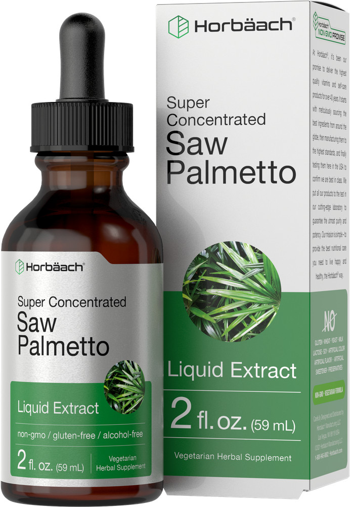 Saw Palmetto Liquid Extract | 2 fl oz | Alcohol Free | Vegeterian | by Horbaach