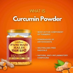 Vaidban Pancham Haldi 120g (Organic Haldi Powder) Immunity Booster, Anti-Oxidant