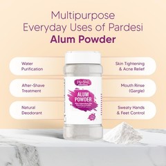 Fine Potassium Alum Powder 350g – DIY Face Packs, Toner, Pore Refining, Pickling