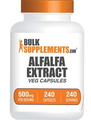 BulkSupplements Alfalfa Extract 240 Capsules – 500mg Per Serving