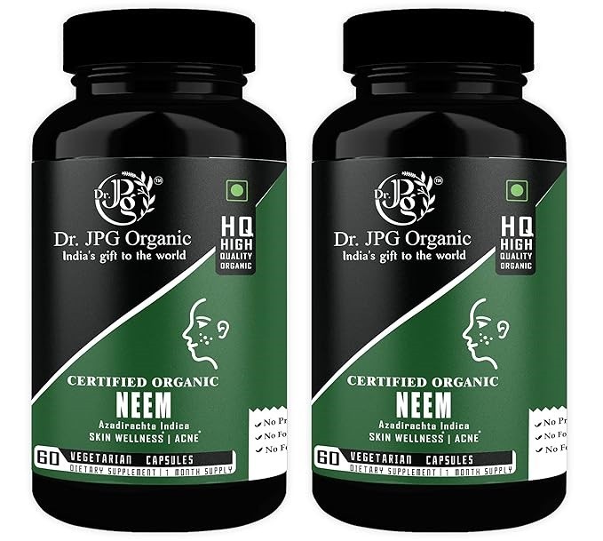 4x Dr. JPG Organic ISO & GMP Certified Neem 60 capsules