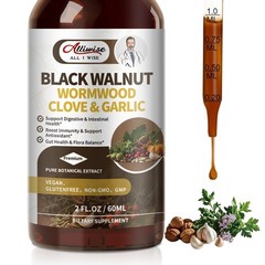 Parasite & Gut Cleanse – Wormwood Black Walnut Clove Tincture, Highest Potency