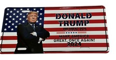 “TRUMP 2024” New York License Plate Official Size Embossed Souvenir Travel Gift