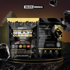 Holistic Hercules Himalayan Gold Shilajit Gummies with 30 Count (Pack of 1)