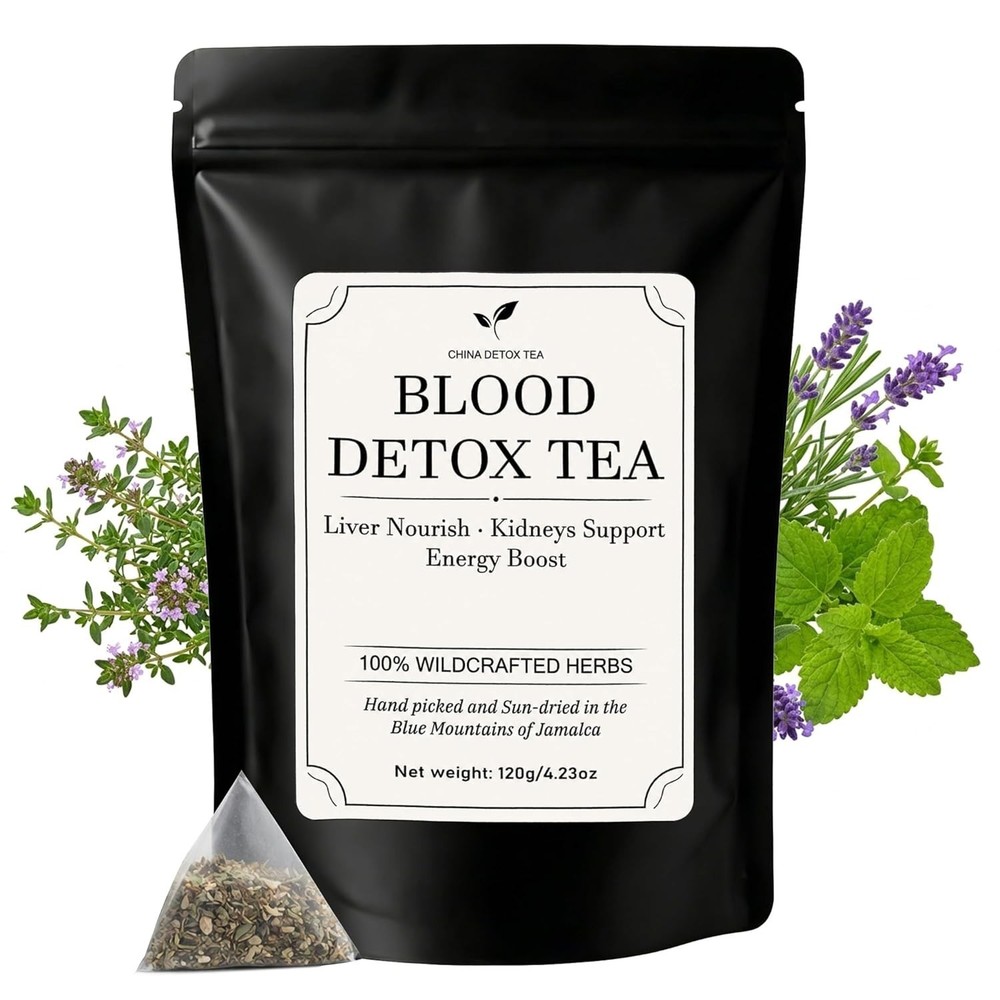 Jamaican Healing Garden Blood Detox Tea, Wildcrafted Herbs with Guaco, Burdock R