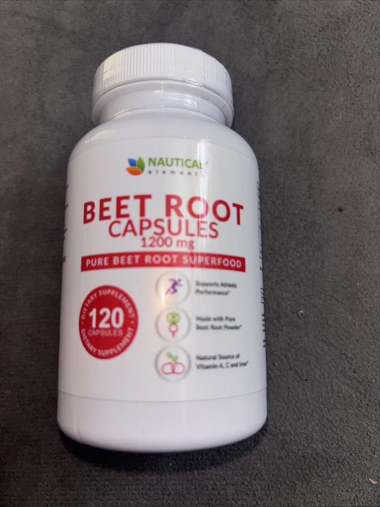 Beet Root Capsules, 1200mg Per Serving, 120 Beet Root Powder Capsules, Free Ship