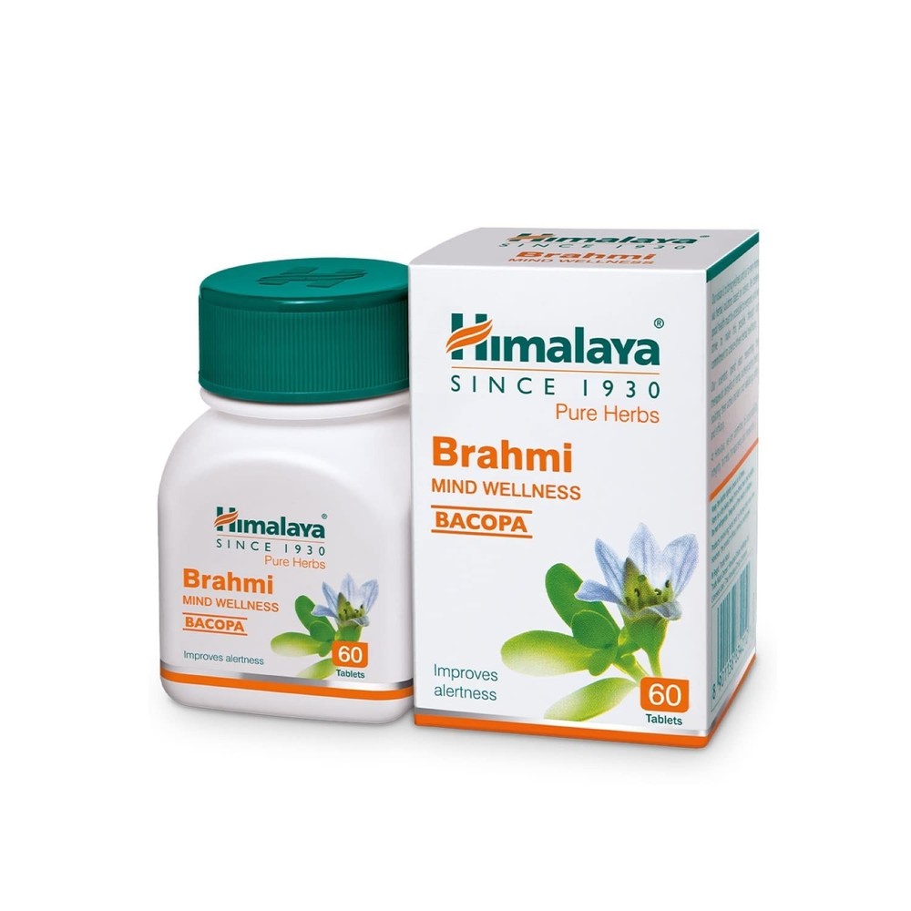 Himalaya Brahmi 60 Tablets | Mind Wellness & Memory Support | Improves Alertness