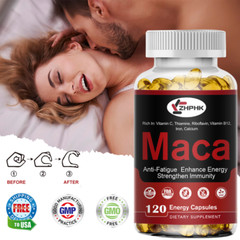 Organic Maca Root Capsules Peruvian Maca Extract Muscle Enhancing For Men Women