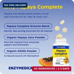 Enzymedica Papaya Complete – Papaya Enzymes Chewable, Digestive Enzyme Supplemen