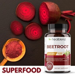 Organic Nitric Oxide Beet Root Capsules 1300mg Support Healthy Blood Circulation
