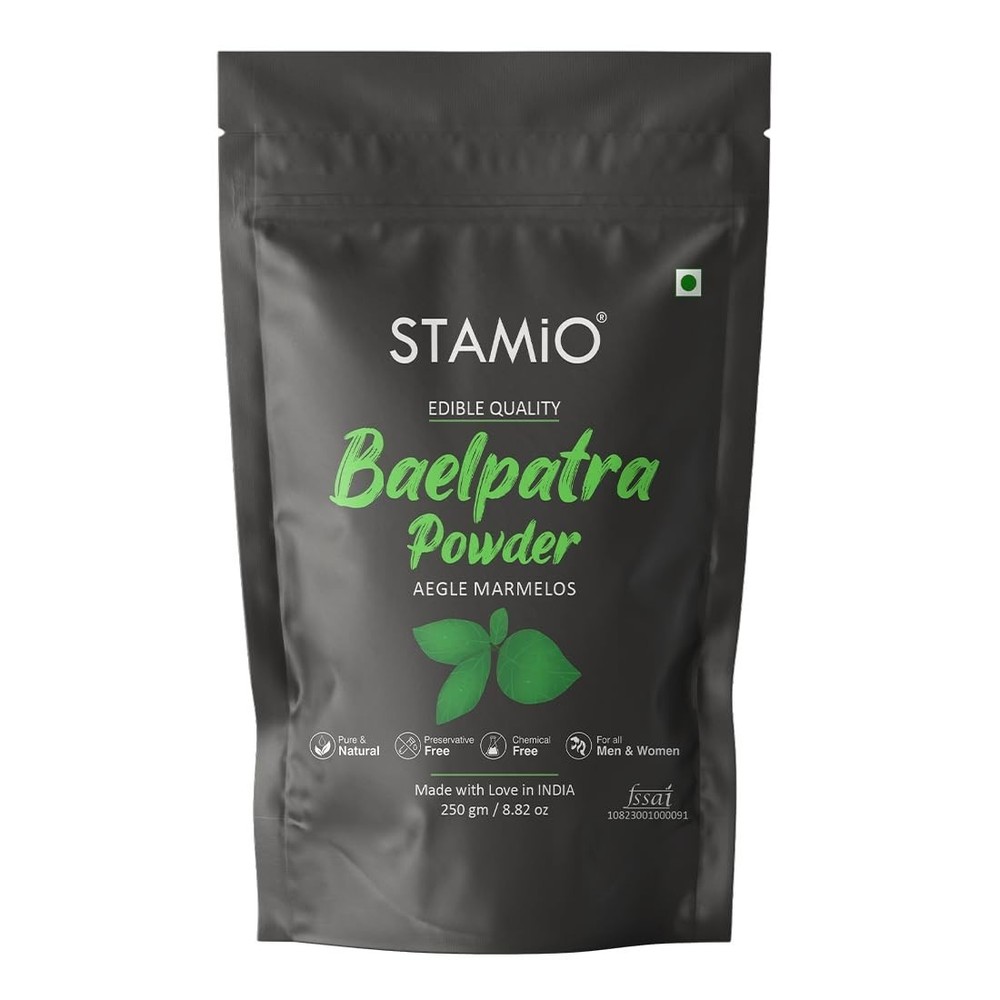 STAMIO Baelpatra Powder 250 gm | Bilva Leaves, Bel Patra/, Aegle marmelos