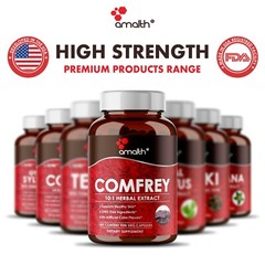 Comfrey Root Extract Symphytum 10000mg Capsules – 90 Pills – Healthy Skin