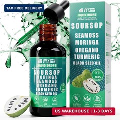 Soursop Bitters Liquid Drops 10 in 1 with Sea Moss, Moringa, Turmeric, Black See