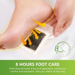 Deep cleaning foot patch, 20 Pcs Natural Bamboo Vinegar Ginger Powder Foot Pad