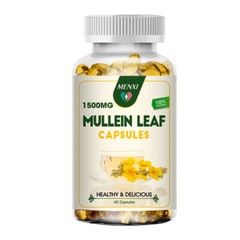 Mullein Leaf Capsules For Lung Cleansing & Detox Herbal Dietary Supplement 60PCS