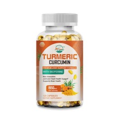1950 MG Turmeric Curcumin with Bioperine Black Pepper High Potency 120 Capsules