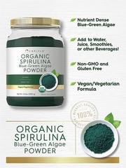 Organic Spirulina Powder | 2.2 lbs | Blue Green Algae | Superfood | by Carlyle