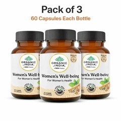 3x Organic India Women’s Well Being 60 Veg Capsule For Women’s Health & Wellness