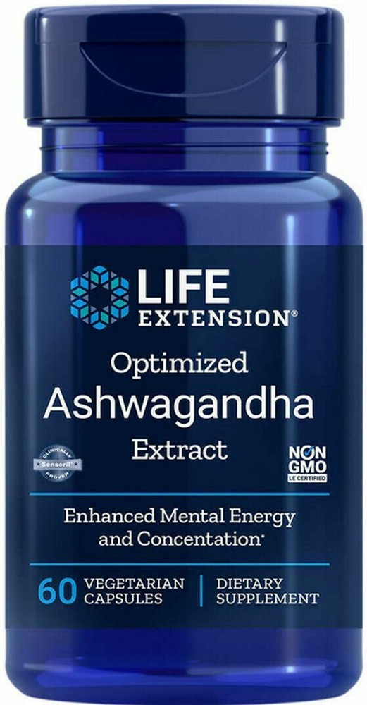 OPTIMIZED ASHWAGANDHA EXTRACT STRESS ANXIETY 60 Capsule LIFE EXTENSION