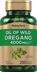 Piping Rock Oregano Oil Softgel Capsules 4000mg