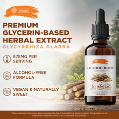 Licorice Root Liquid Extract Drops 4oz Organic Glycyrrhiza Glabra Herbal Tinctur