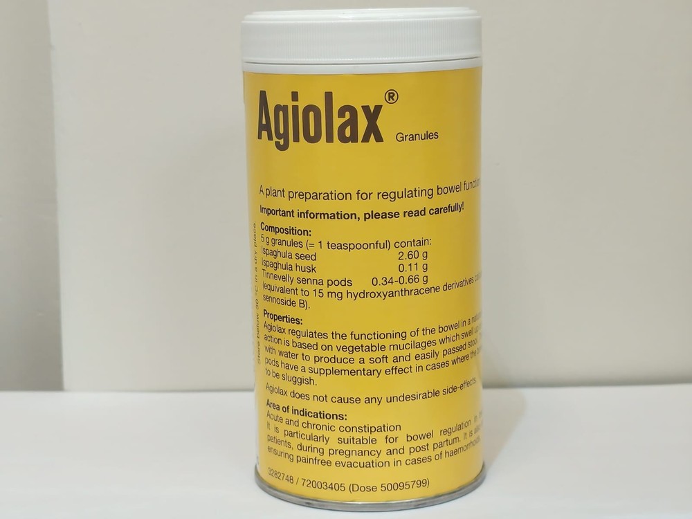 Agiolax Granules Natural Laxative – Herbal Fiber Supplement – 250g – Sealed Pack