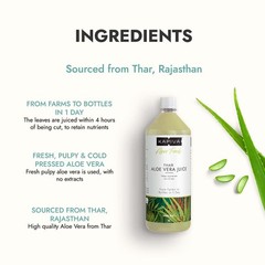 Kapiva Aloe Vera Juice 1L With Pulp Herbal Skin Hair Wellness Drink Free Ship