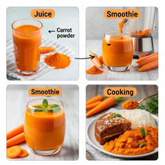Organic Carrot Powder 50g Pure Natural Superfood for Smoothies & Health SALE