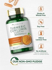 Turmeric Curcumin with Bioperine | 3000 mg | 90 Capsules | by Carlyle