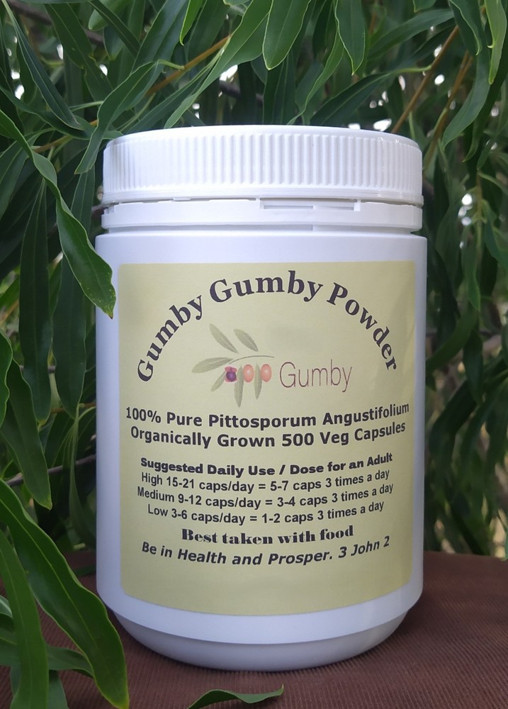 500 Veg Caps Gumbi Gumbi Size 00 30% More Bulk Buy 100% PittosporumAngustifolium