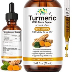 Turmeric Curcumin with Black Pepper Drops – Organic Turmeric Supplement Drops