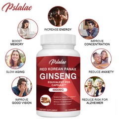 Red Korean Panax Ginseng 4800mg – High Strength Ginsenoside, Energy & Endurance