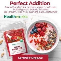 Healthworks Raw Goji Berries (8 Ounces) | Certified Organic & Sun-Dried | Keto,