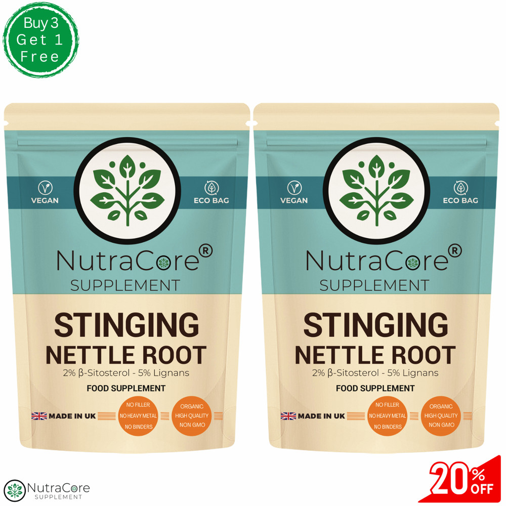 Stinging Nettle Root Caps 5500mg-(5% Lingnans&2% β-Sitosterol)-100%Vegan-180Caps