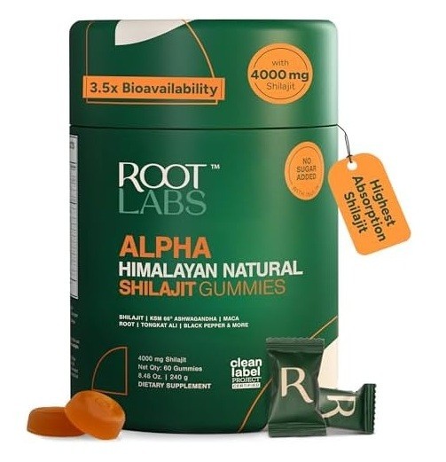 Root Labs 10-1 Alpha Shilajit Gummies | 4000mg Shilajit with ShilAbsorb® | KS…