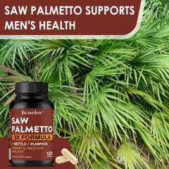 120 Pill Saw Palmeto 3X Formula Promotes Urinary Tract Maintain Hair Health