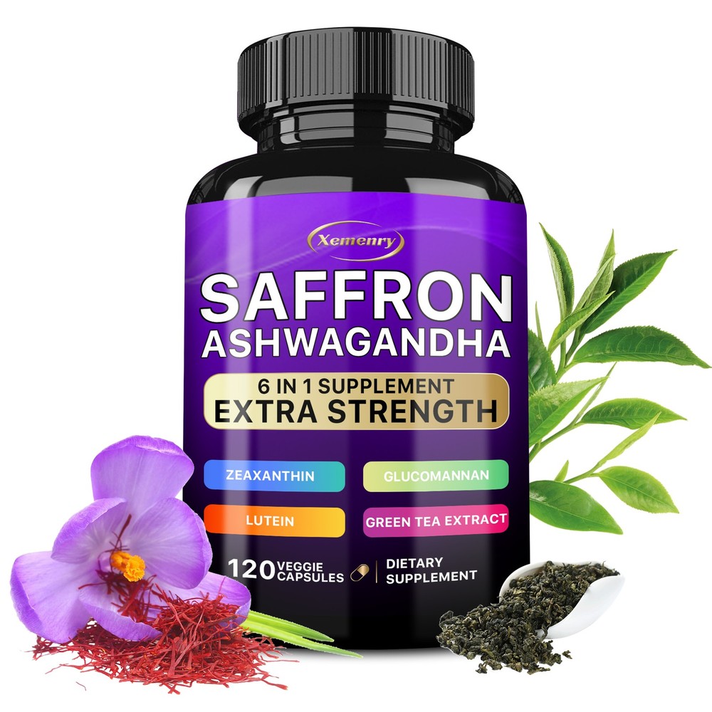 Saffron Ashwagandha – Stress & Anxiety Relief, Boost Stamina, Mood & Metabolism