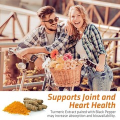 Turmeric Curcumin Highest Potency 95% 1950mg with BioPerine Black Pepper Extract