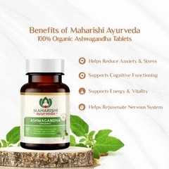 Maharishi Ayurveda Organic Ashwagandha Tablets 60 x3 Herbal Wellness