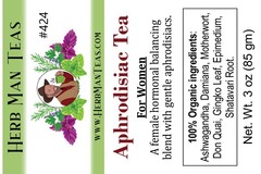 Aphrodisiac Tea for women- hormonal balancing with gentle Aphrodisiacs for women