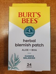 Burt’s Bees Herbal Blemish Patch w/Aloe + BHA – 24 Patches – E17B