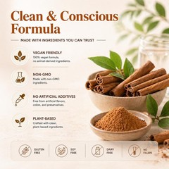 Organic Ceylon Cinnamon Powder with MCT Oil – Gluten Free, Non-GMO, 10.5oz
