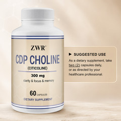 CDP Choline Supplement, Brain Health with Citicoline Extract, 60 Capsules