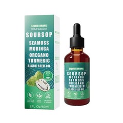 VYXION Pure Soursop 10 in 1 Liquid DropsExtract-Seamoss,Moringa,Black SeedOil,Tu