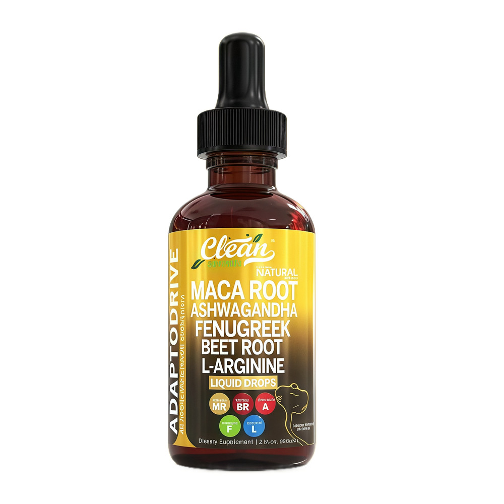 Organic Maca Root Liquid Drops Ashwagandha Fenugreek Beet Root and L-Arginine