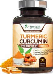 Turmeric Curcumin Highest Potency 95% 1950mg with BioPerine Black Pepper Extract