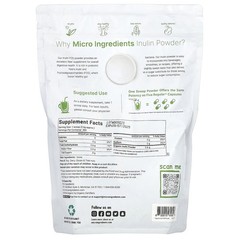 Organic Inulin Powder, Unflavored, 2.2 lb (998 g)