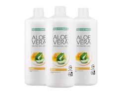 LR LIFETAKT Aloe Vera Drinking Gel Honey Set of 3 – 3×1000 ml/33.8 fl.oz