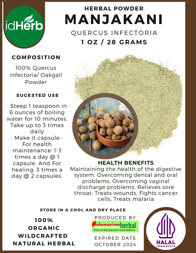 [idHerb] POWDER QUERCUS INFECTORIA MANJAKANI Natural Organic Herbal Herbs